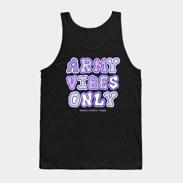 Army Vibes Only BTS Tank Top by wennstore